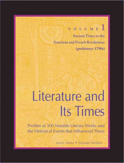 Literature and its times v. 3